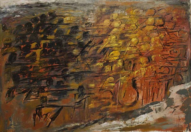 Bokor, Miklos, Confrontation, 2008, huile sur toile, 3,05 x 2,06 m, photo Yves Langlois