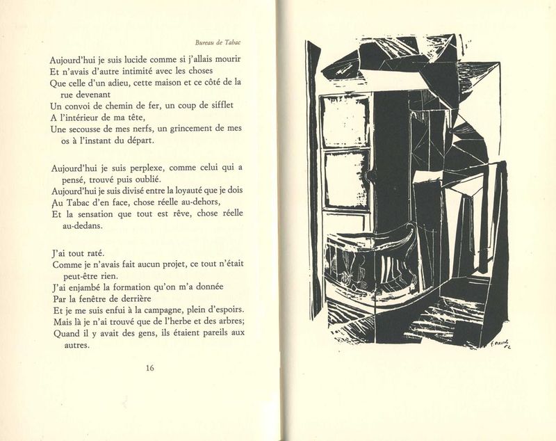 F. Pessoa, Bureau de tabac, gravure I Fernando de Azevedo, Editions Unes, 1993