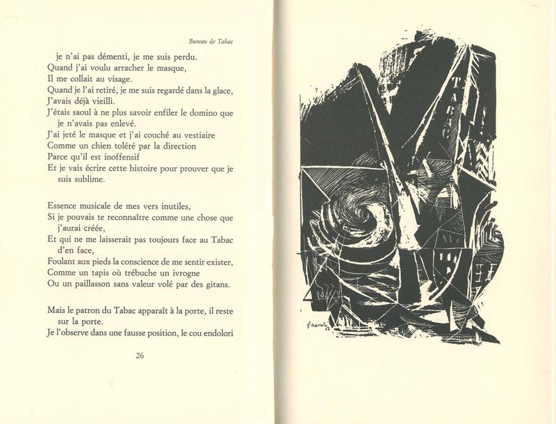 F.Pessoa, Bureau de tabac, gravure III de Fernando de Azevedo, Editions Unes, 1993