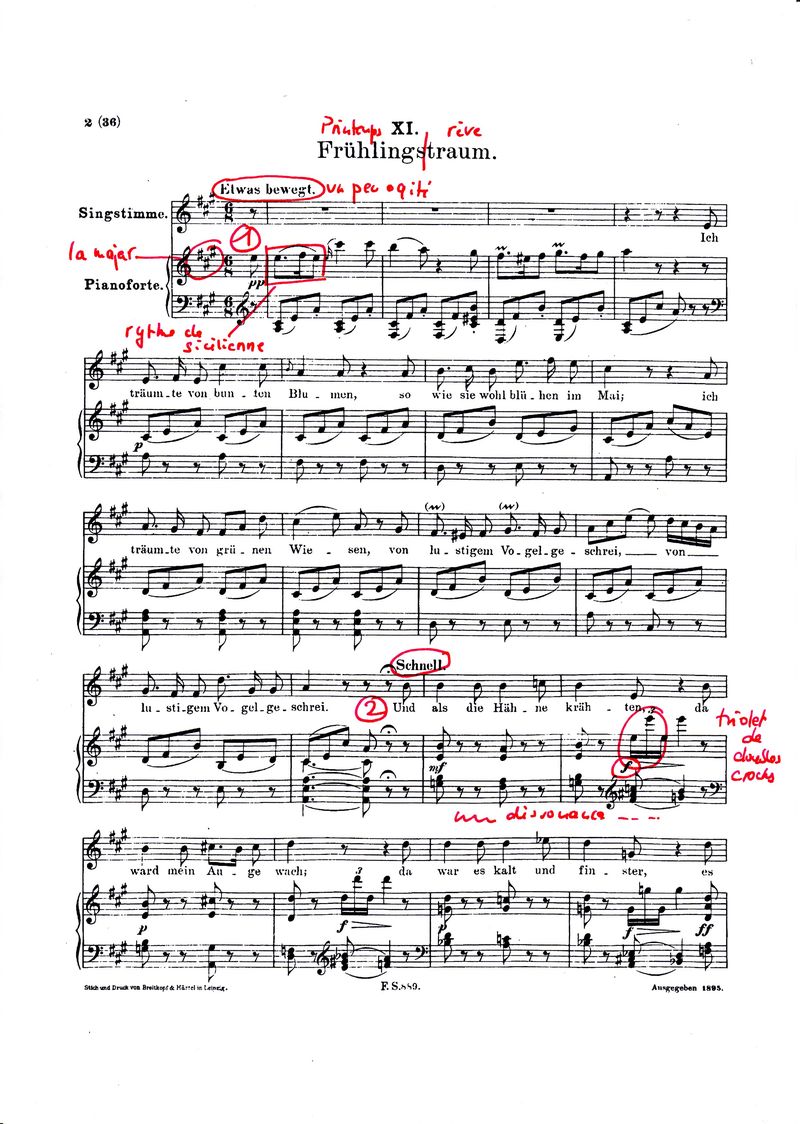 Schubert, rêve de printemps, page 1