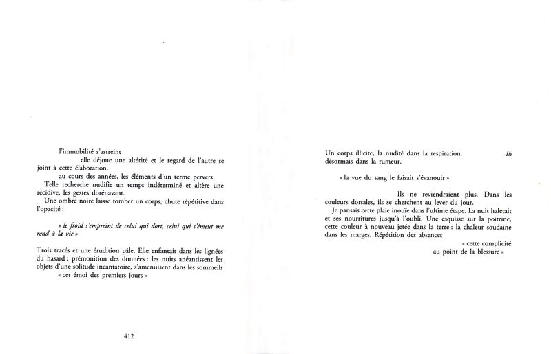 Anne-Marie Albiach, page 412 et 413