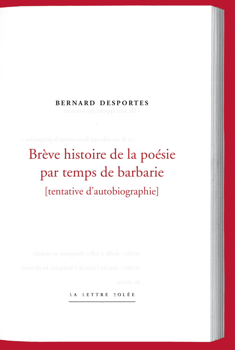 Bernard Desportes  brève histoire de la poésie