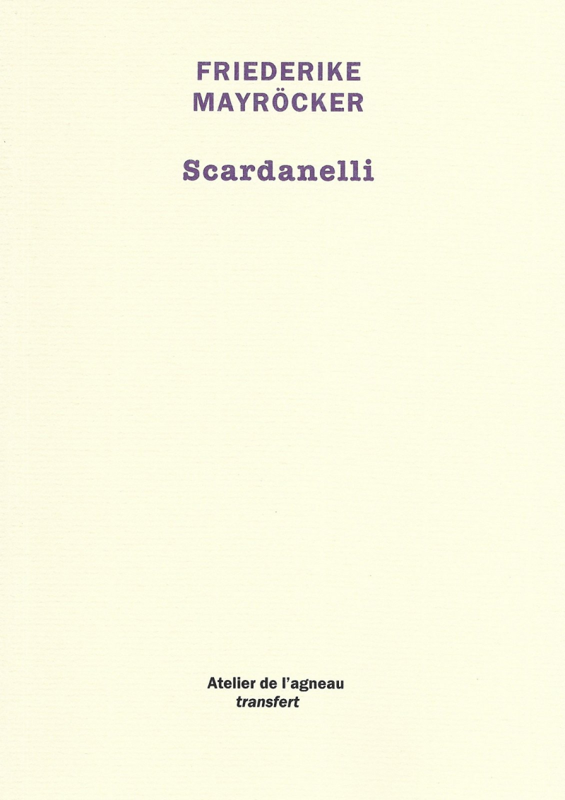 Mayrocker  Scardanelli