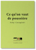 Ce qu'on vaut de poussière