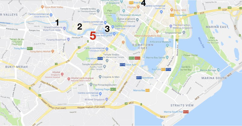 Carte Singapour