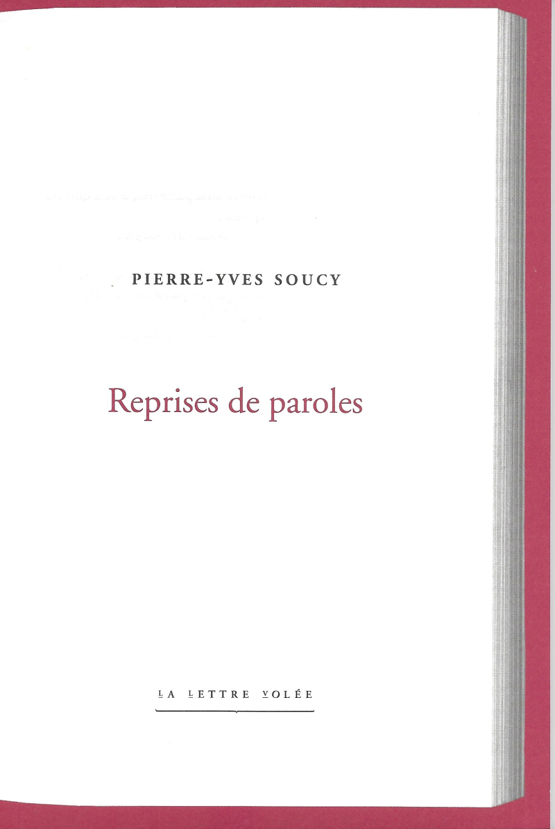 Pierre-Yves Soucy  Reprises de paroles