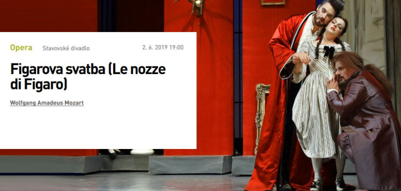 Les noces  de Figaro à Prague