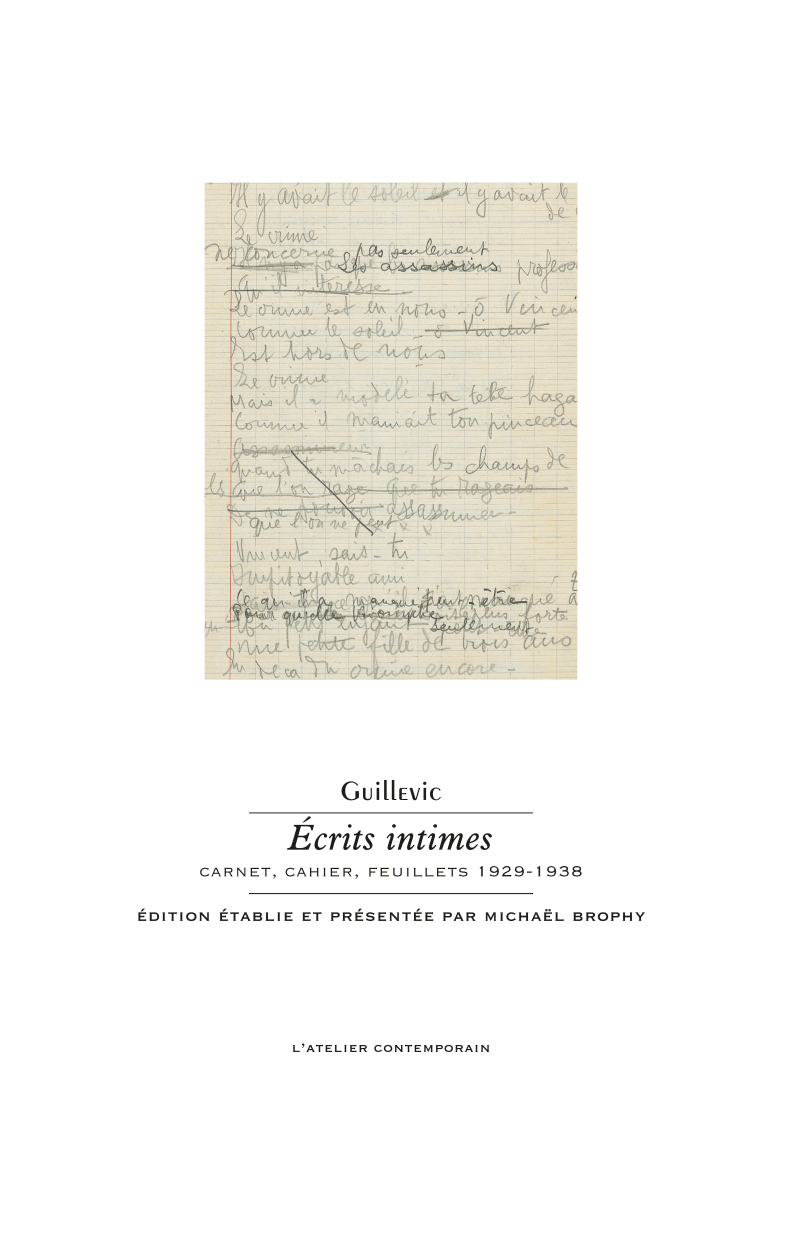 Guillevic  écrits intimes