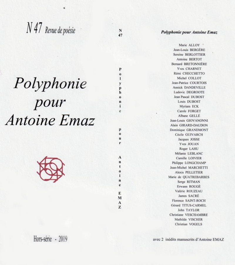 Polyphonie pour Antoine Emaz