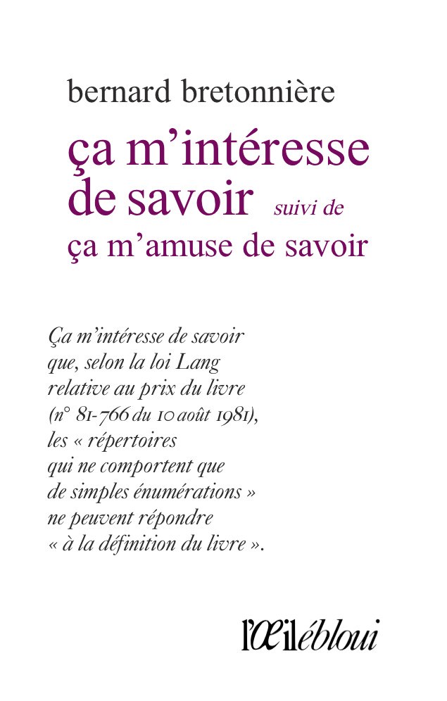 Bernard Bretonnière  ça m'intéresse de savoir