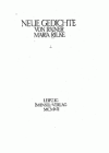 Neue Gedichte