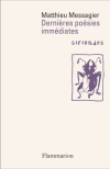 Matthieu Messagier  dernières poésies immédiates