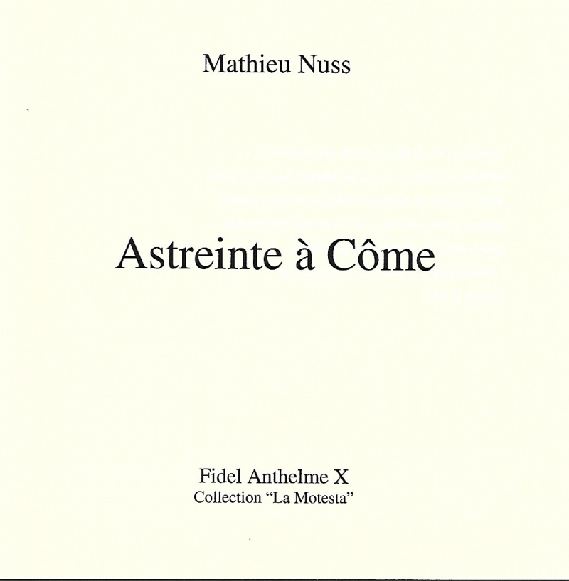 Mathieu Nuss  astreinte à Come