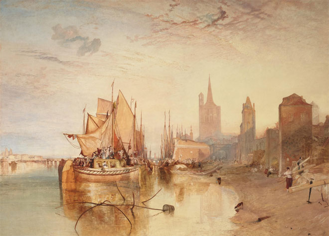 Cologne-the-Arrival-of-a-Packet-Boat-Evening-par-Joseph-Mallord-WilliamTurner-1826-©-The-Frick-Collection-New-York