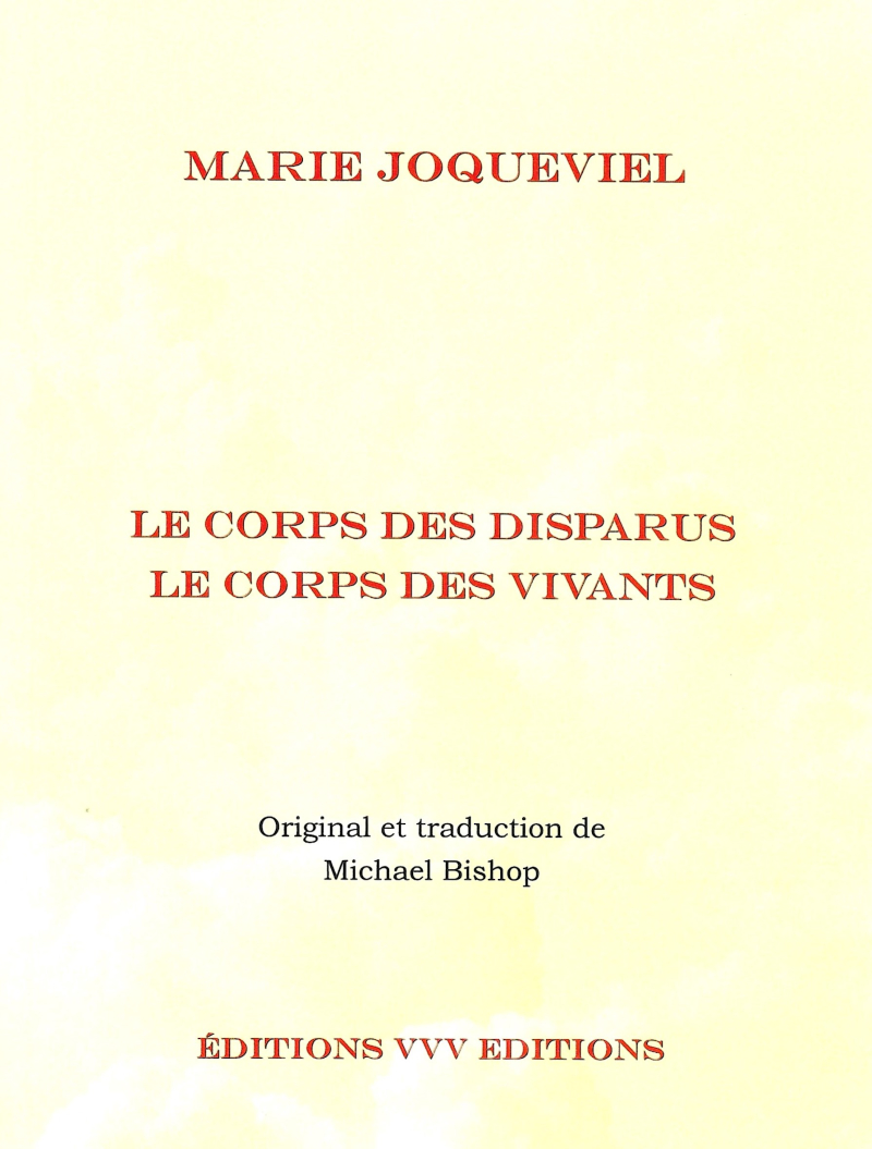 Marie Joquevieil  le corps des disparus le corps des vivants