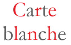 Titre carte blanche coupée
